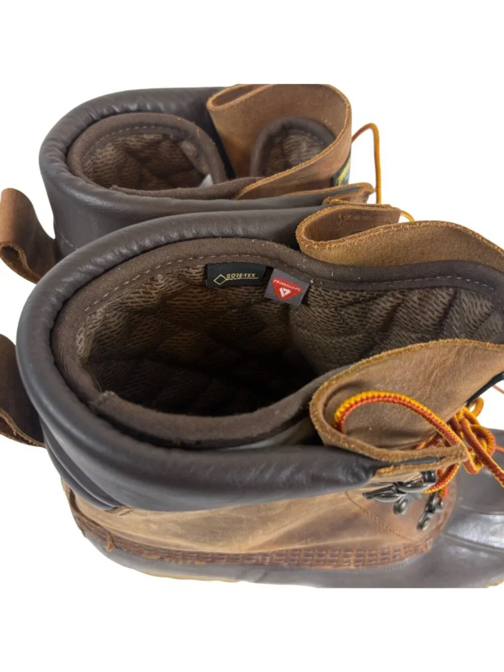 LL Bean Duck Boots Mens Size 8 M Leather Gore Tex Waterproof 8 Inch Insulated